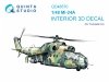 Quinta Studio QD48570 Mi-24A 3D-Printed & coloured Interior on decal paper (Trumpeter) 1/48